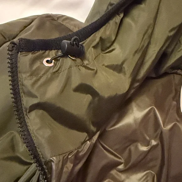 Moncler Green Sirli Hooded Zip Up Short Down Puffer Coat Jacket Size 3 Large - Picture 8 of 15